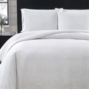NEW -London Fog Herringbone Flannel 3 piece Duvet set